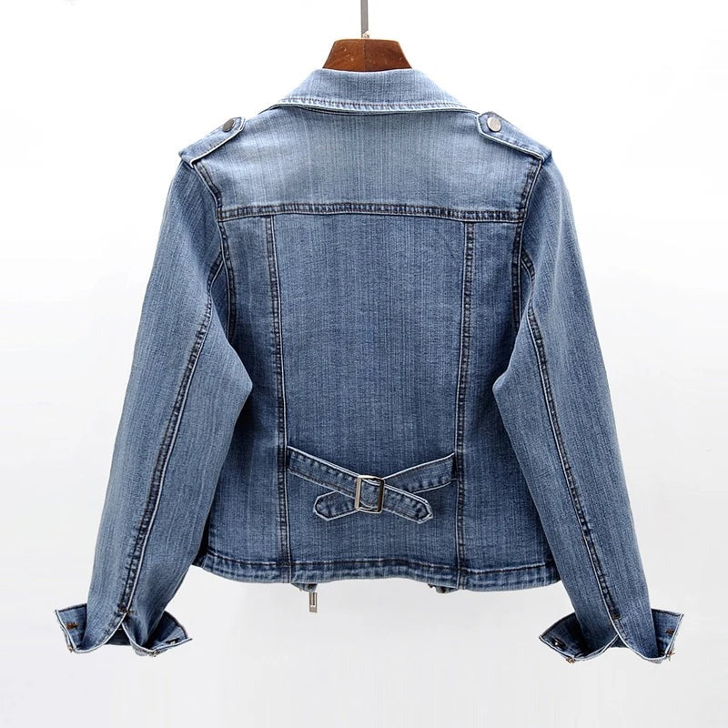 Veste zippée en jean Freya