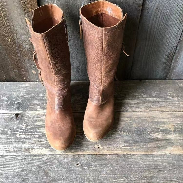 Anerisse™ - Bottes d’hiver pour femme en cuir imperméable au style intemporel