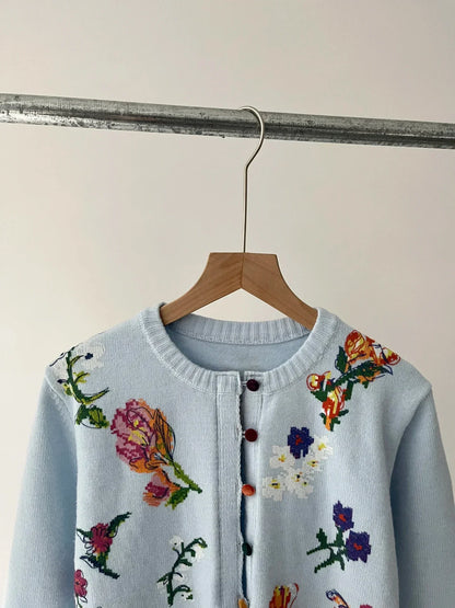 Sahara | Cardigan élégant à fleurs