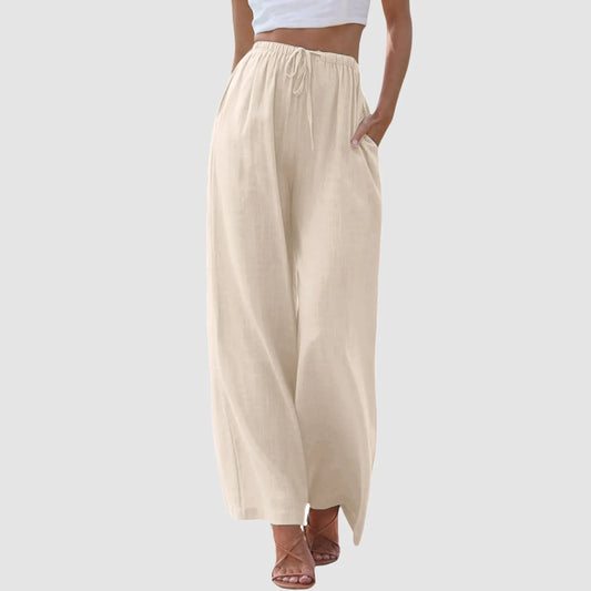 Amy™ I Pantalon taille haute à jambes larges