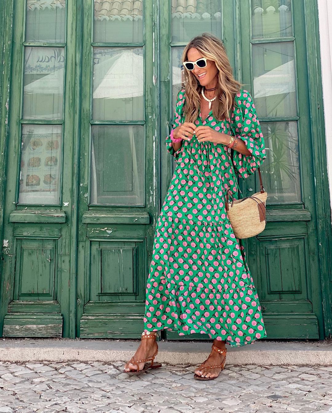 Robe Maxi Bohème Imprimée Colorée Chic Femme