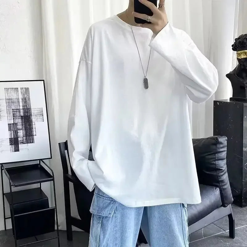 T shirt blanc manche longue