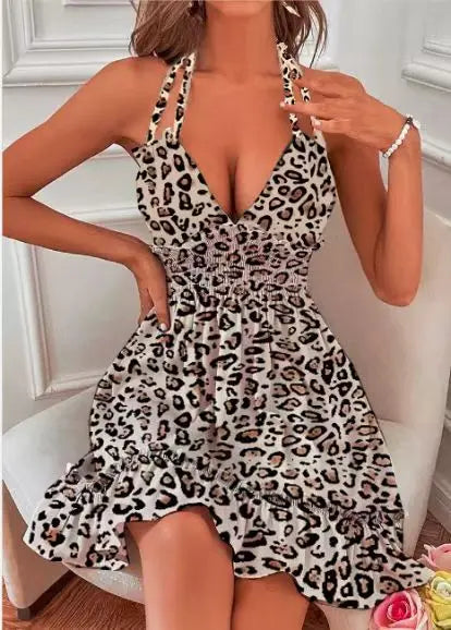 Robe d'été chic sans manches pour femmes