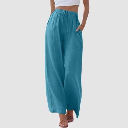 Amy™ I Pantalon taille haute à jambes larges