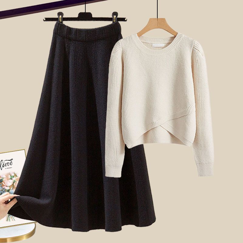 Anne™ | Ensemble Élégant en Tricot avec Sweater et Jupe