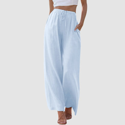 Amy™ I Pantalon taille haute à jambes larges
