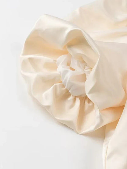 Océane Dubois® | Chemise élégante pour femme à manches courtes bouffantes