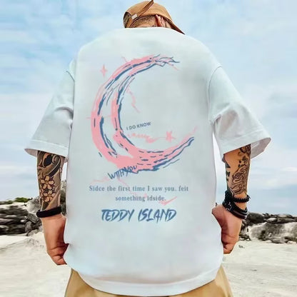 T shirt rose homme