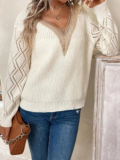 Elvira | Pull Chic avec Détails en Dentelle