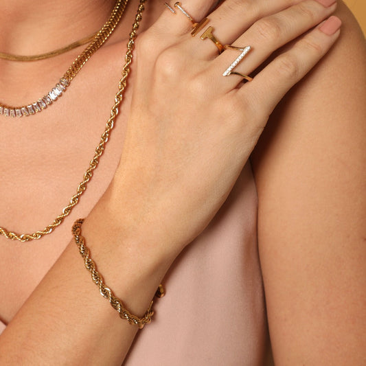 Élodie Lavin® | Twisted Bracelet plaqué or 14 carats