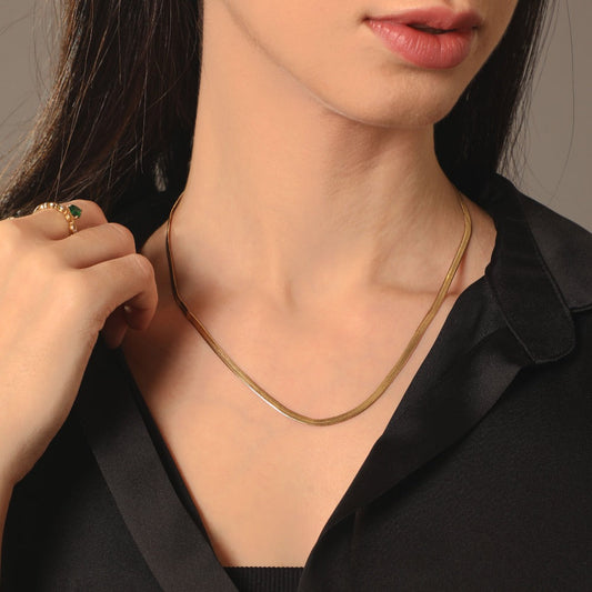 Élodie Lavin® | Chaîne Sleek plaquée or 18 carats