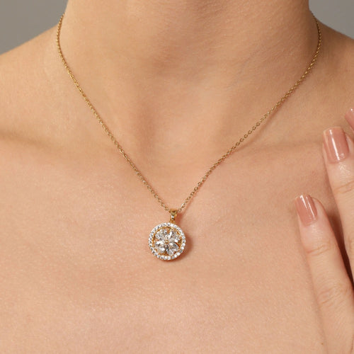 Élodie Lavin® | Chaîne Rotating Blossom plaquée or 18 carats