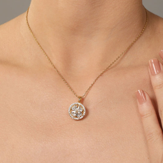 Élodie Lavin® | Chaîne Rotating Blossom plaquée or 18 carats