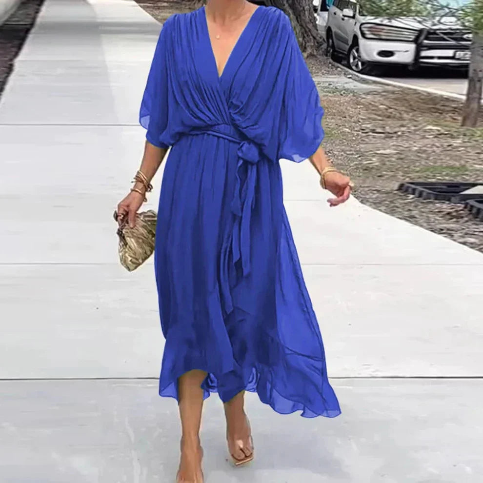Robe d'été élégante à col en V