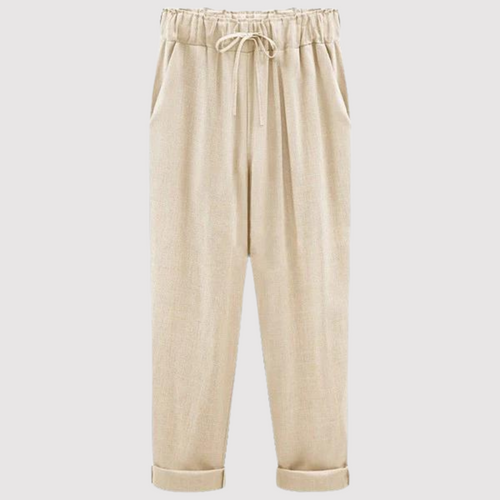 Pantalon en coton et lin