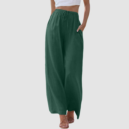 Amy™ I Pantalon taille haute à jambes larges