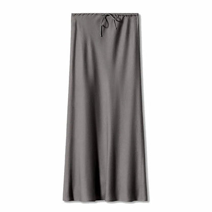 Sophie Paris® I Jupe longue en satin taille haute