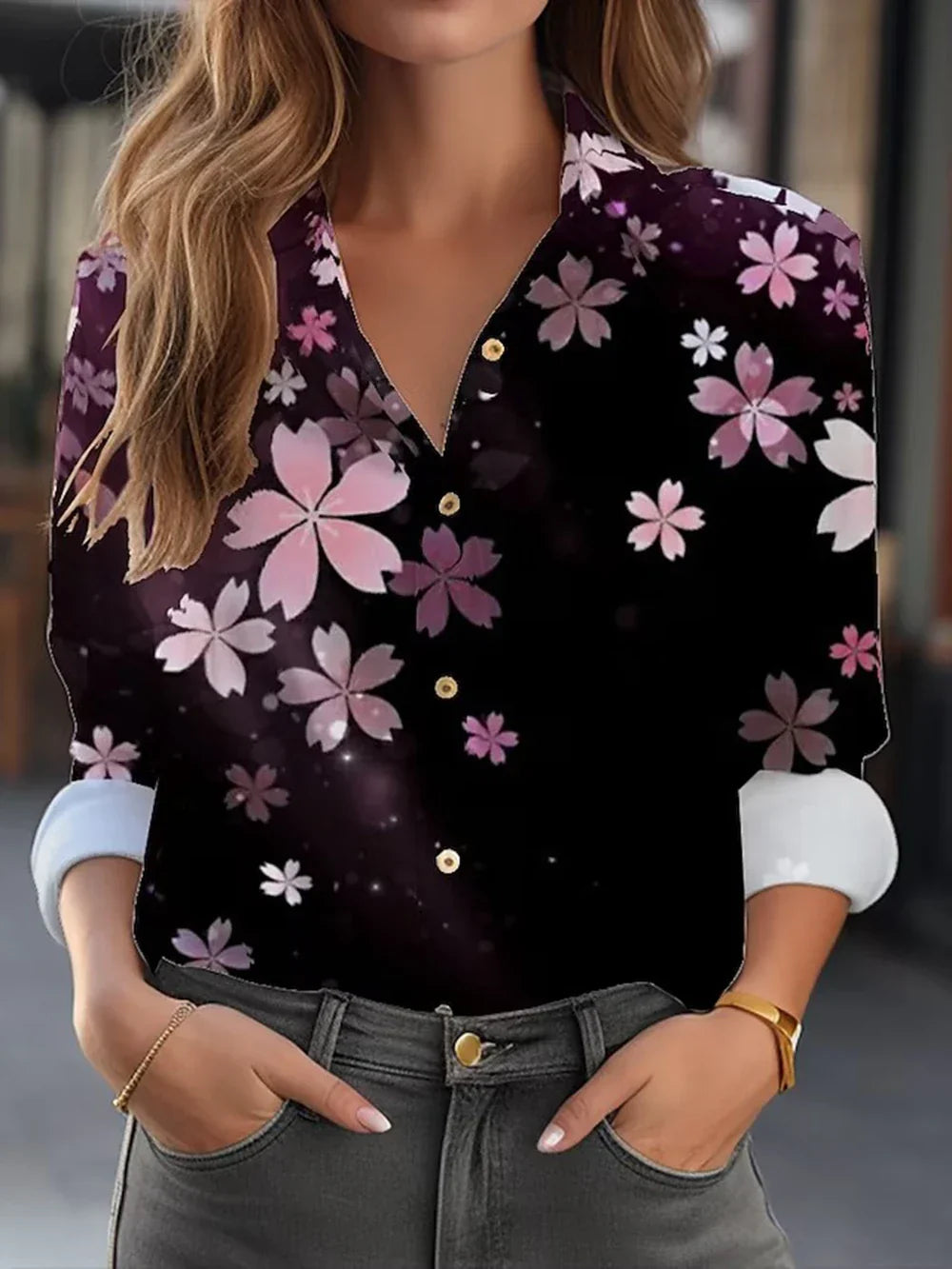 Regine | Élégante blouse à motif floral