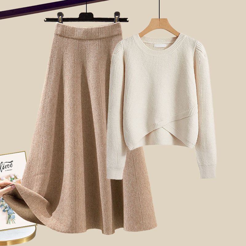 Anne™ | Ensemble Élégant en Tricot avec Sweater et Jupe