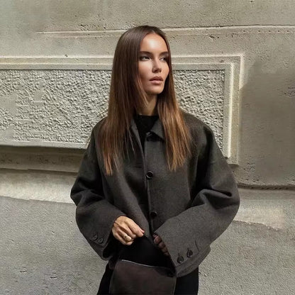 Veste en laine élégante ample