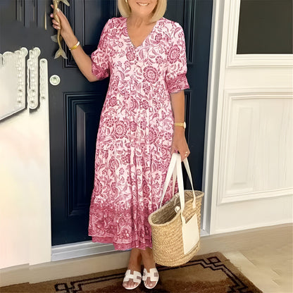Lucinda | Élégante robe maxi à motifs floraux