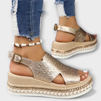 Sandale à talons femme – Cuir lisse et design moderne