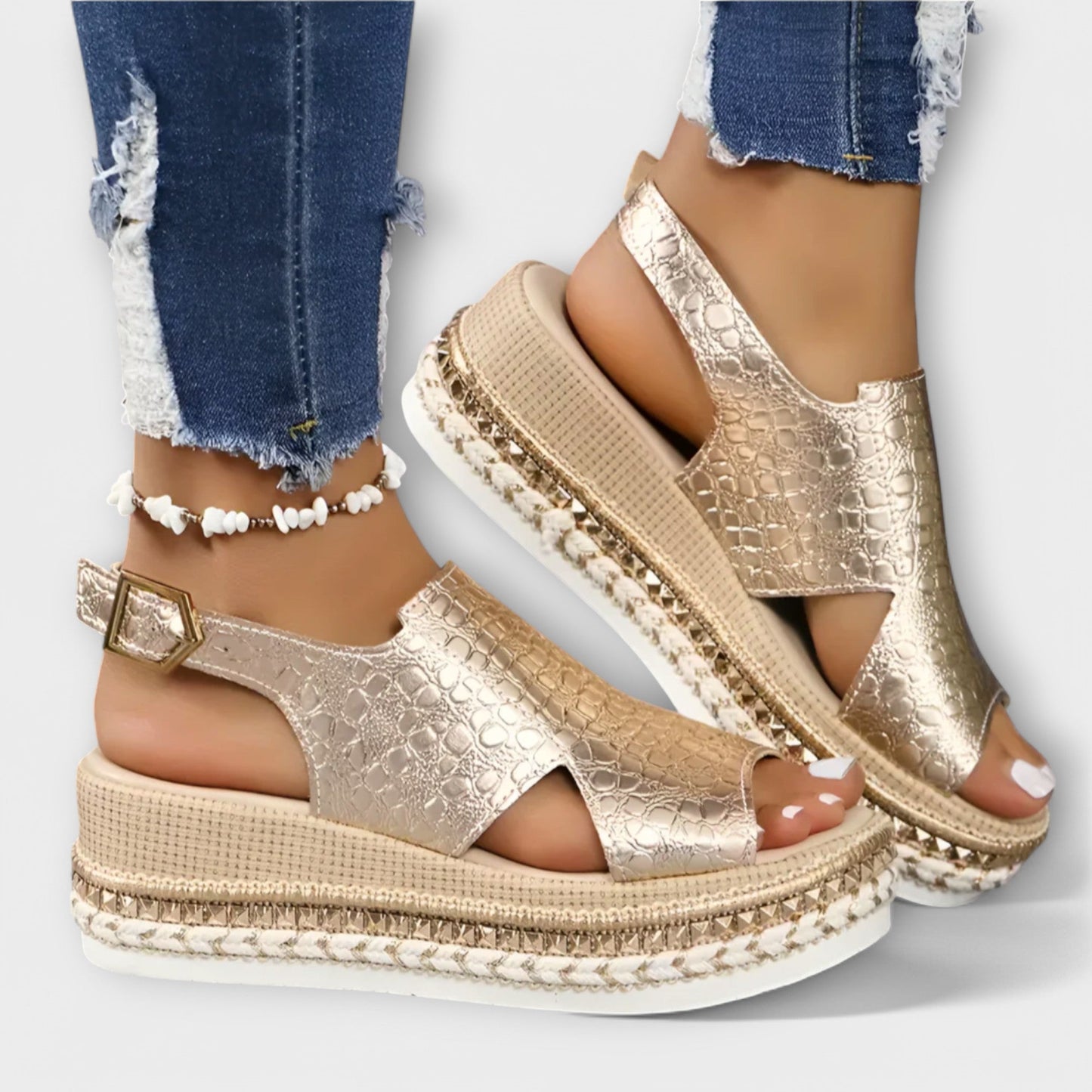 Sandale à talons femme – Cuir lisse et design moderne