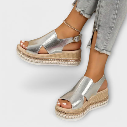 Sandale à talons femme – Cuir lisse et design moderne