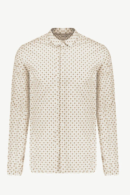 Chemise Declan Blanc/Camel