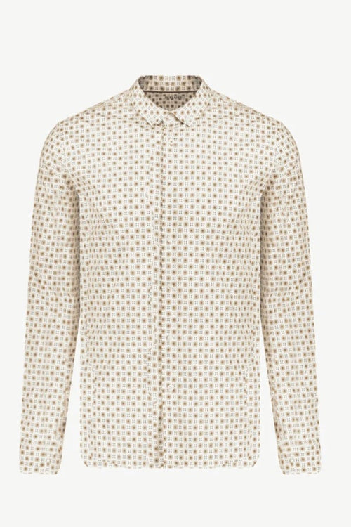 Chemise Declan Blanc/Camel