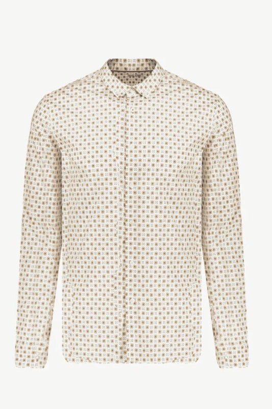 Chemise Declan Blanc/Camel