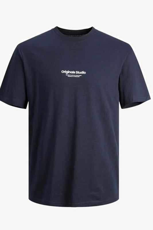 T-Shirt JORVESTERBRO TEE SS CREW NECK Bleu Marine