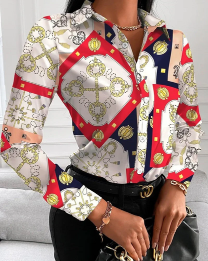 Océane Dubois® | Blouse rétro Lena pour femmes - intemporelle et élégante