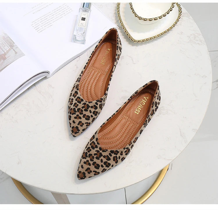 Ballerine leopard femme