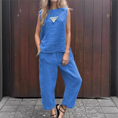 Ardelle™ - Ensemble Chic Deux Pièces – Top Sans Manches et Pantalon Élégant