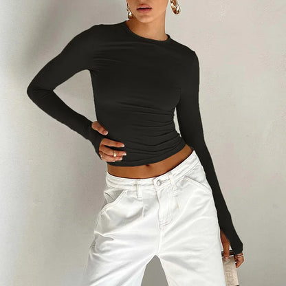 T shirt coton manches longues femme