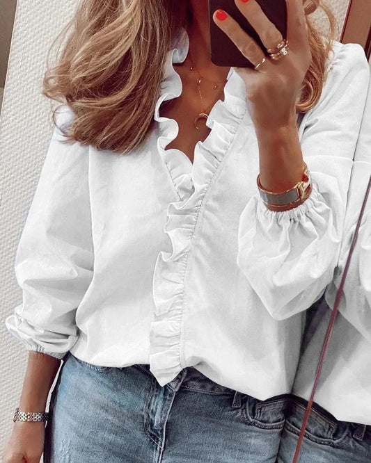 Enola | Blouse élégante avec des volants ludiques
