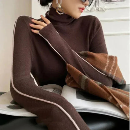 Suzanne™ | Pull à col roulé rayé