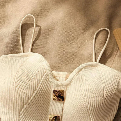 Crop Top Attirant En Tricot