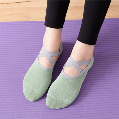 Chaussettes Antidérapantes Modernes Femme avec Bandes en Silicone