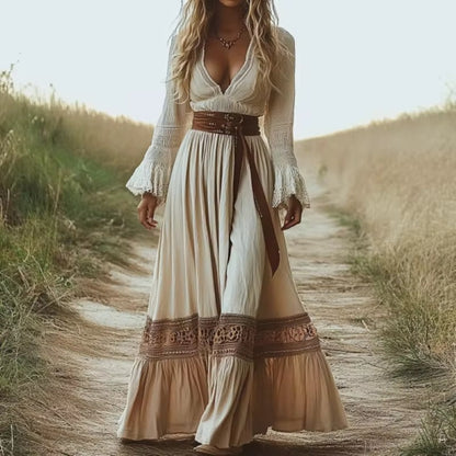 Robe Boho imprimée de style ethnique pour femme