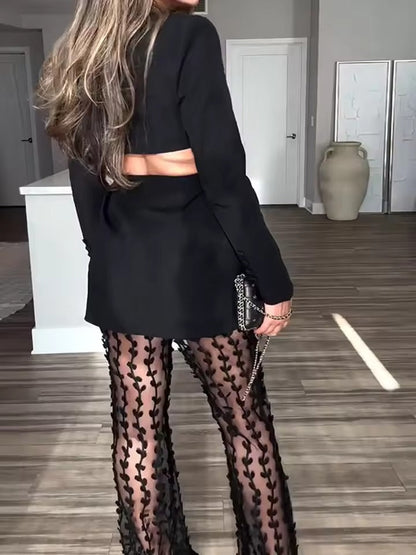 Ensemble – Blazer & Pantalon Évasé