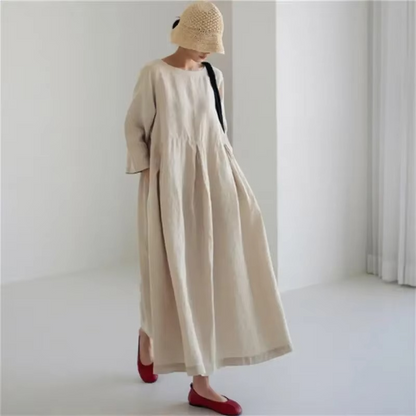 Julia™ | Robe Longue Élégante en Lin