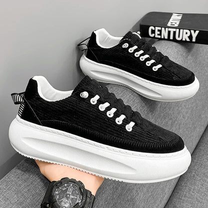 Baskets Confort En Velours Côtelé À Lacets Pour Homme