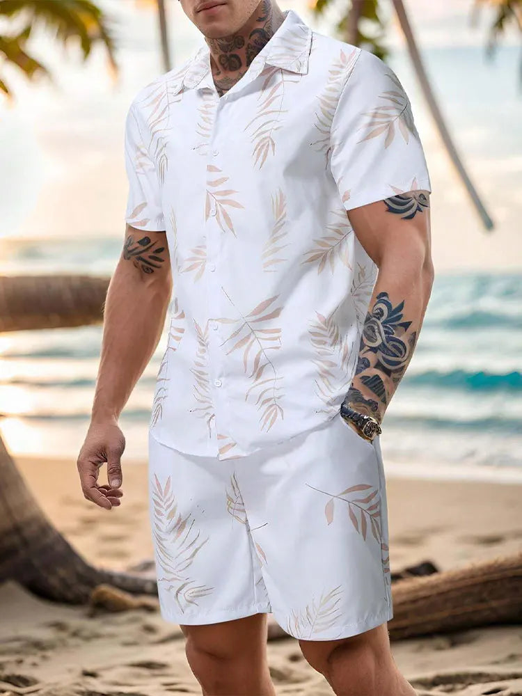 Ensemble Plage Vintage Imprimé Multi Motifs pour Homme