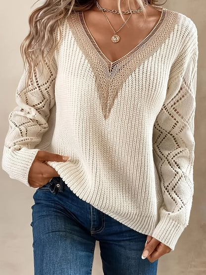 Elvira | Pull Chic avec Détails en Dentelle