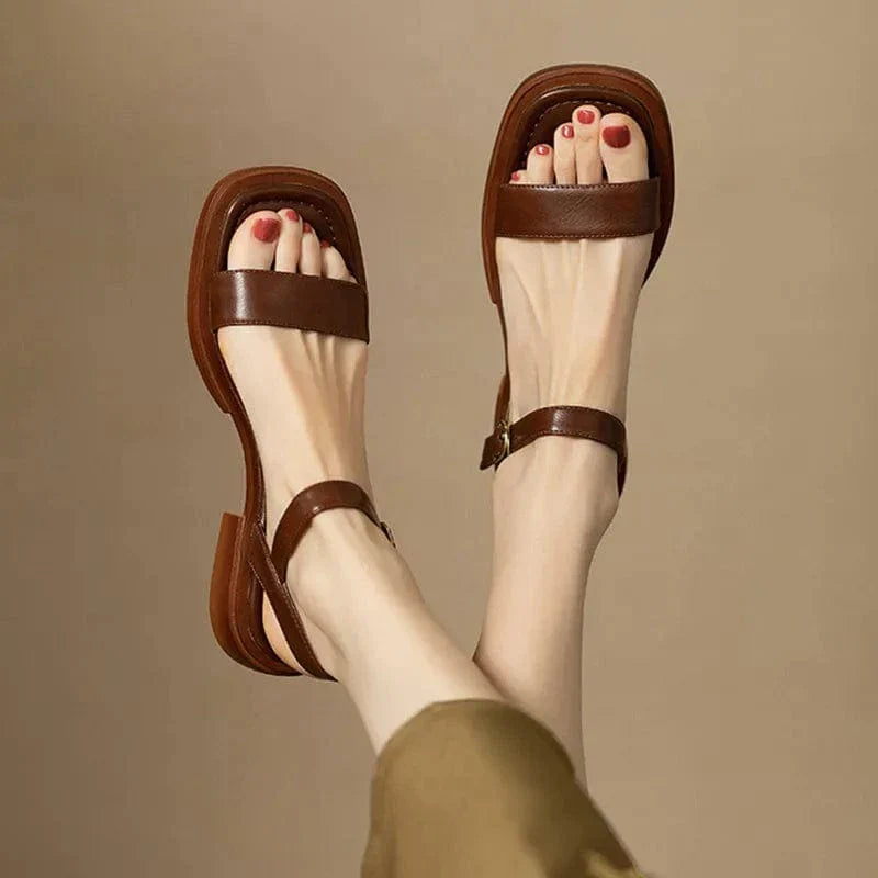 Sandales À Talon Klarina En Cuir