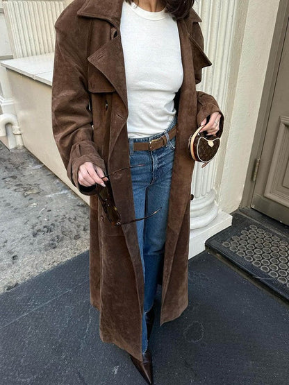 Trench-coat en daim