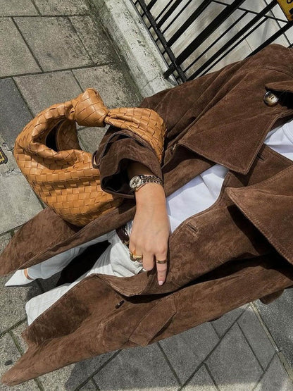 Trench-coat en daim