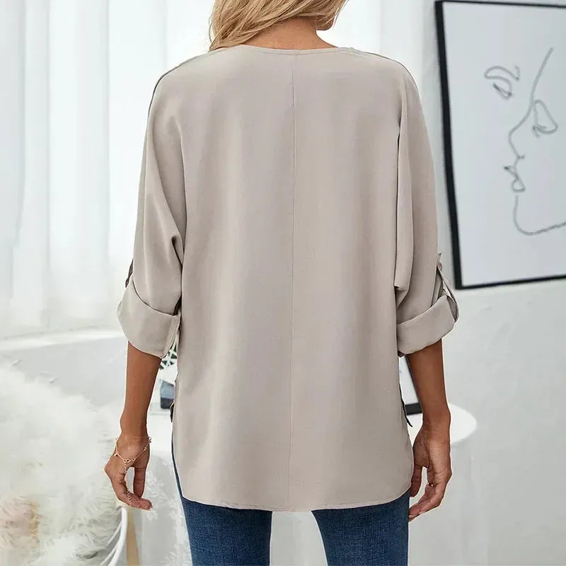 Women's Oversized Casual Blouse for Fall - Chic, Versatile Style
